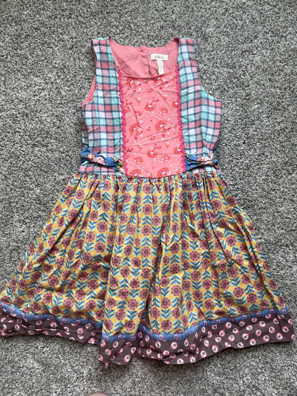 Matilda Jane Dress Size12 Bethany Fancy Shasta Floral Print Sleeveless Fall